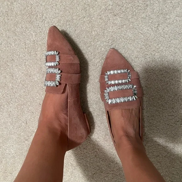 Rhinestone Mauve Flats - Picture 10 of 11